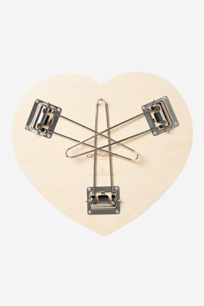 Heart Folding Table in Scarlet
