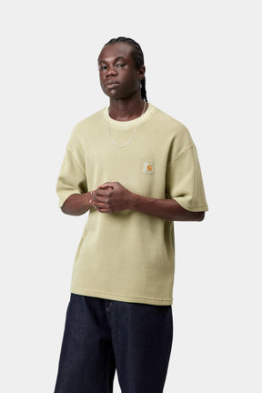 S/S Nelson Waffle Tee in Gentle Green