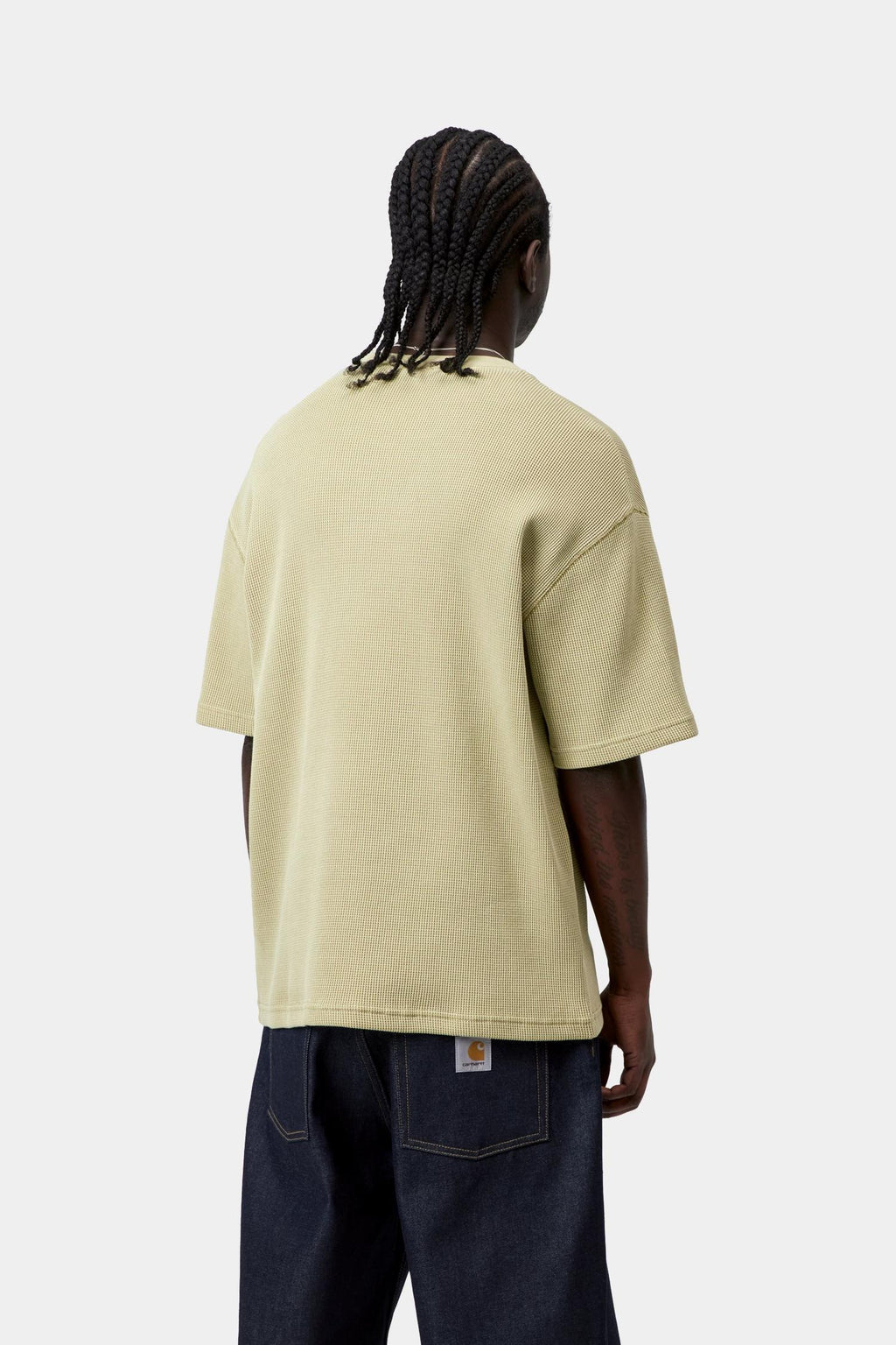 S/S Nelson Waffle Tee in Gentle Green
