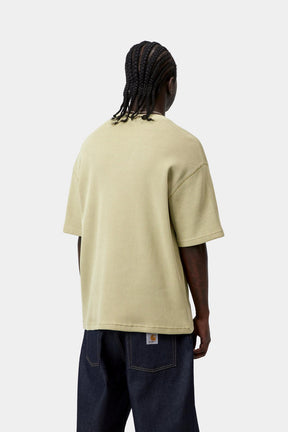 S/S Nelson Waffle Tee in Gentle Green