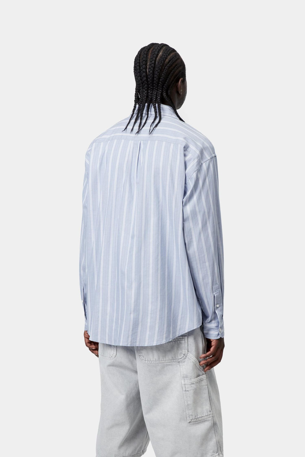 L/S Beale Stripe Shirt in Gentle Blue