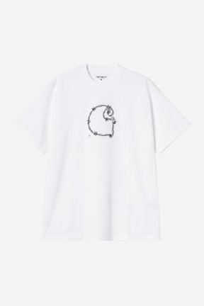 Barbwire C T-Shirt in White