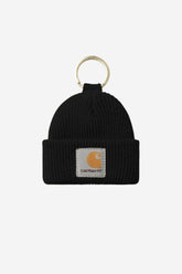Mini Watch Hat Keychain in Black