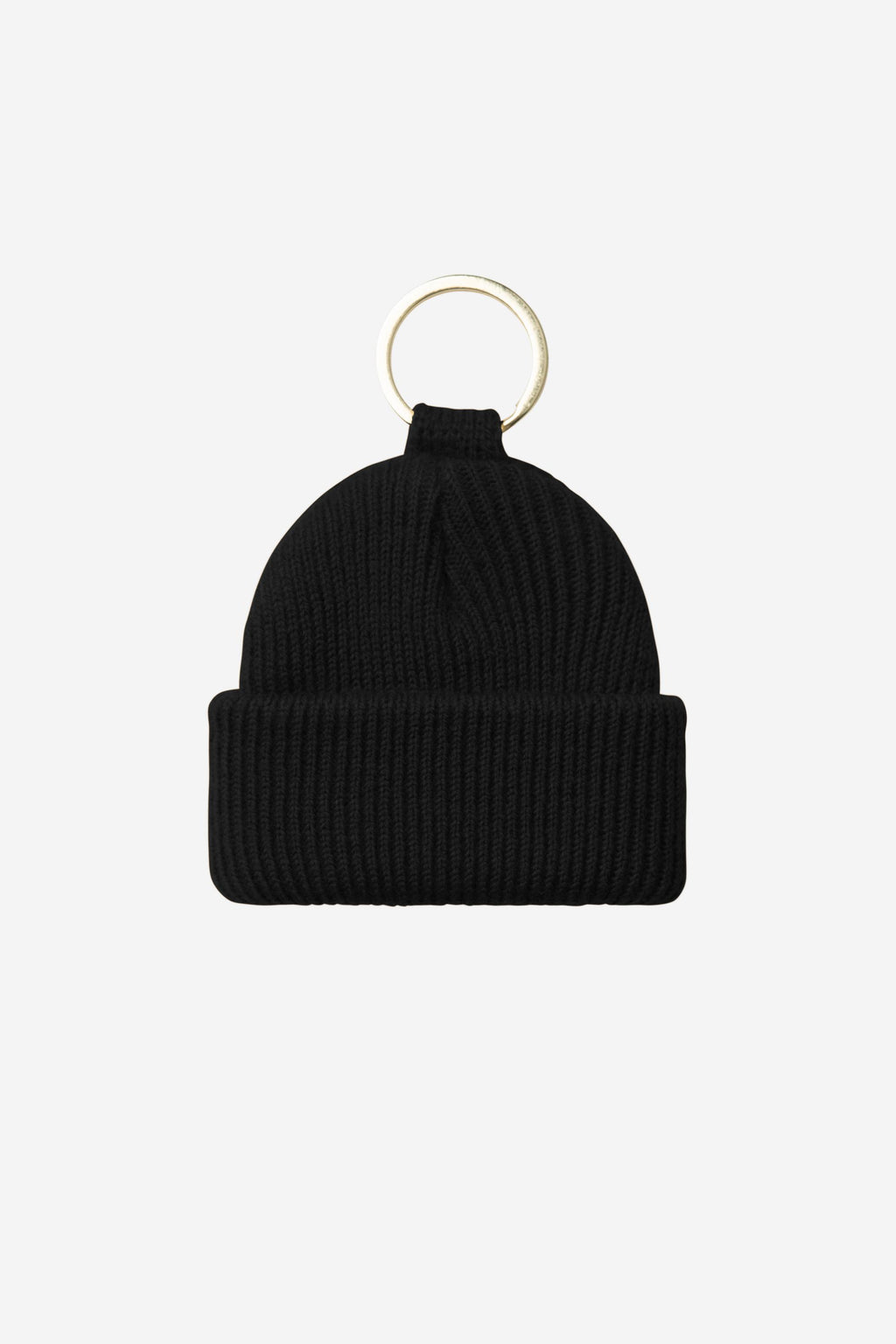 Mini Watch Hat Keychain in Black