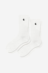 Madison Pack Socks 2 Pack in White