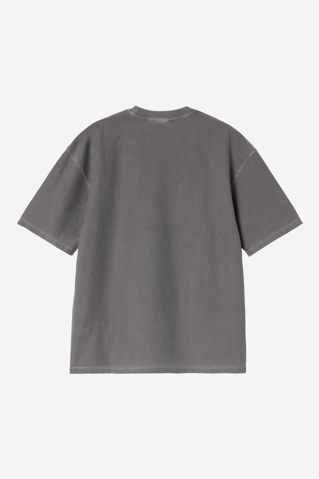 S/S Loose Pocket Tee in Black Garment Dyed