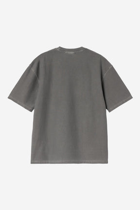 S/S Loose Pocket Tee in Black Garment Dyed