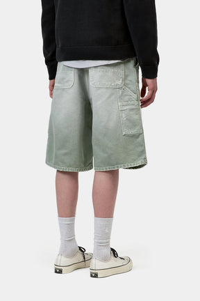 OG Double Knee Short in Shady Green Destroy Wash