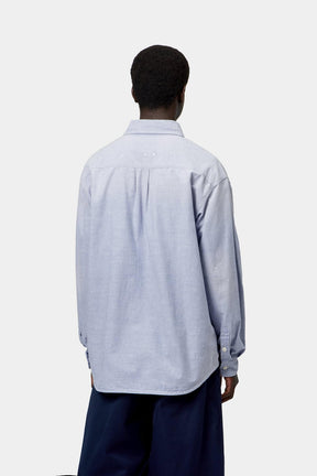 Painter Shirt in Blue Worn Splatter