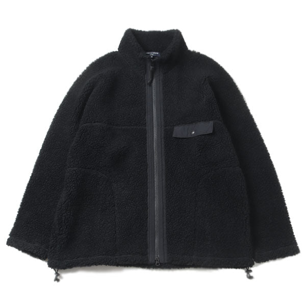 Fleece Zip-Up Sweater in Black