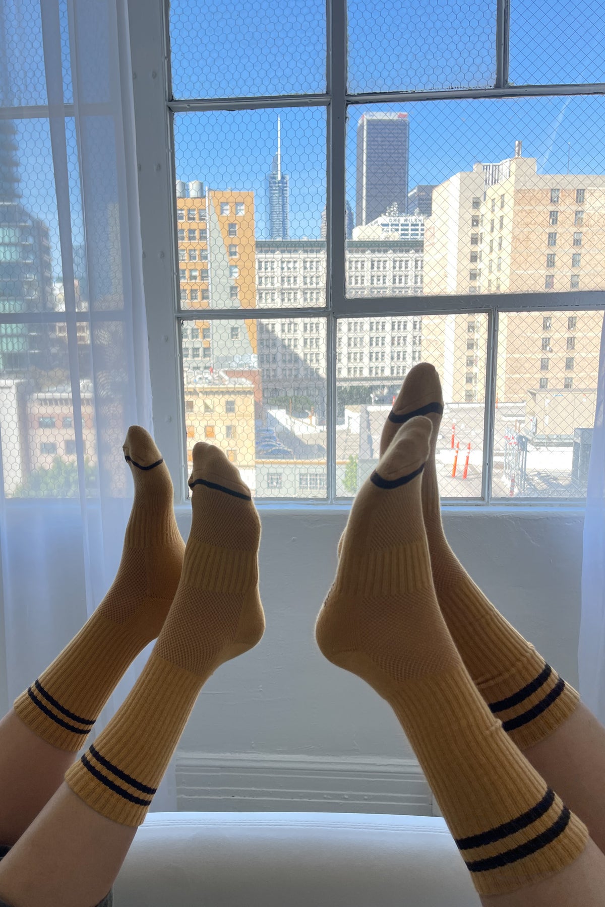 Extended Boyfriend Socks in Biscotti