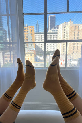 Extended Boyfriend Socks in Biscotti
