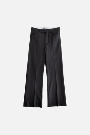 Drainpipe Bootcut Suit Pant in Black