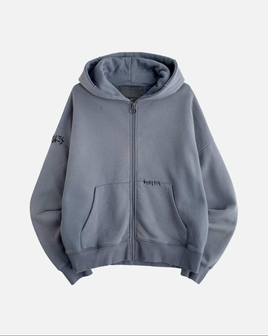Repaired Hoodie in Grey