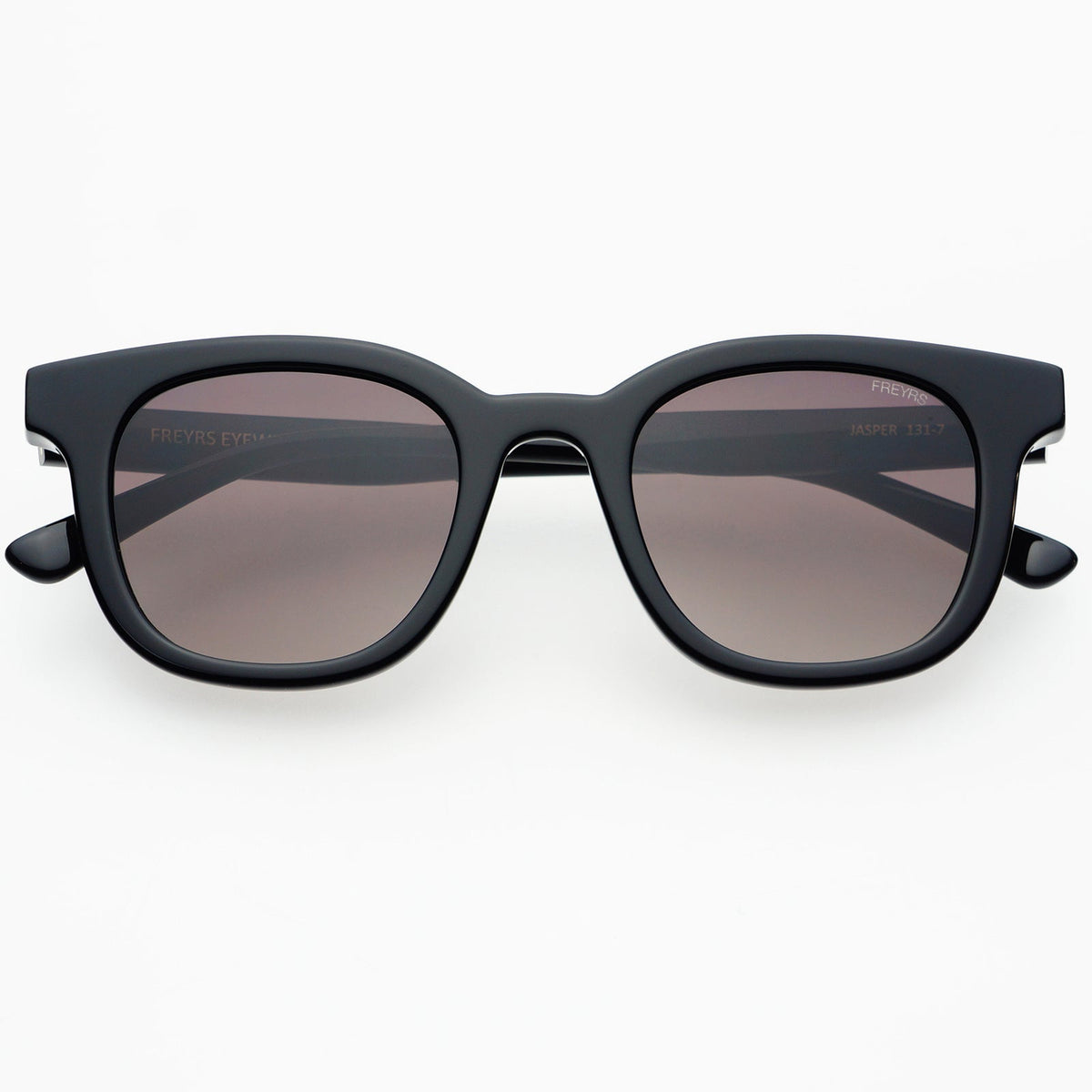 Jasper Unisex Acetate Rectangular Sunglasses in Black