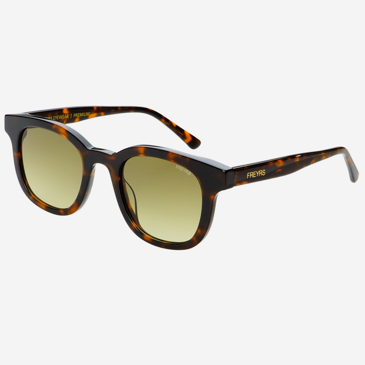 Jasper Unisex Acetate Rectangular Sunglasses in Tortoise/Green