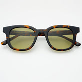 Jasper Unisex Acetate Rectangular Sunglasses in Tortoise/Green