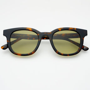 Jasper Unisex Acetate Rectangular Sunglasses in Tortoise/Green