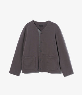 Knit Cardigan in Graphite 12oz Cotton Fleece