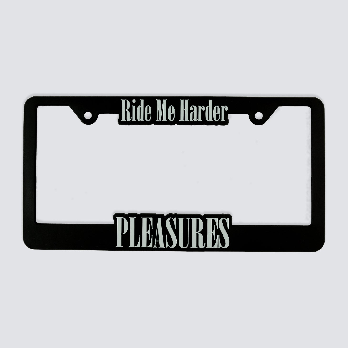 Ride Me License Plate Frame in Black