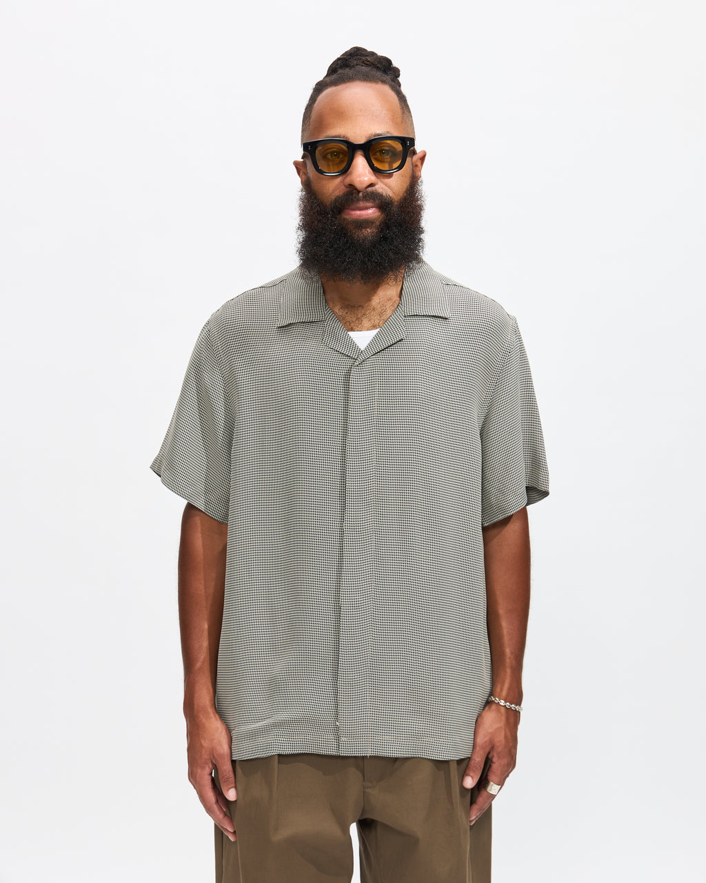 【BAON】[unisex] Beamgero check over short-sleeved shirt Llonald-08052024-