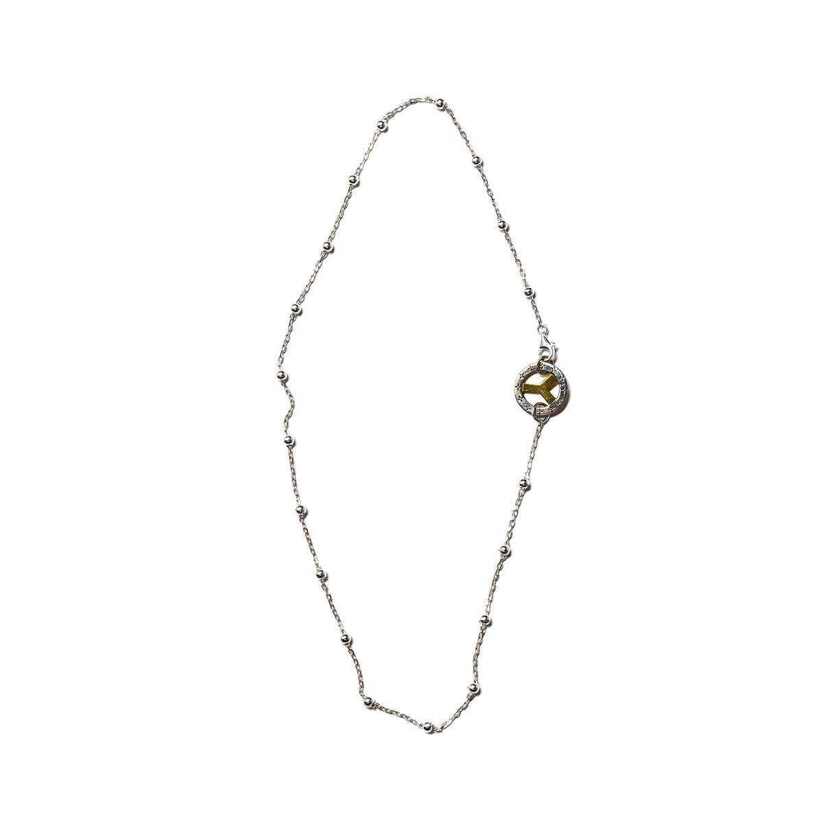 Bead Link Chain in Silver/14K
