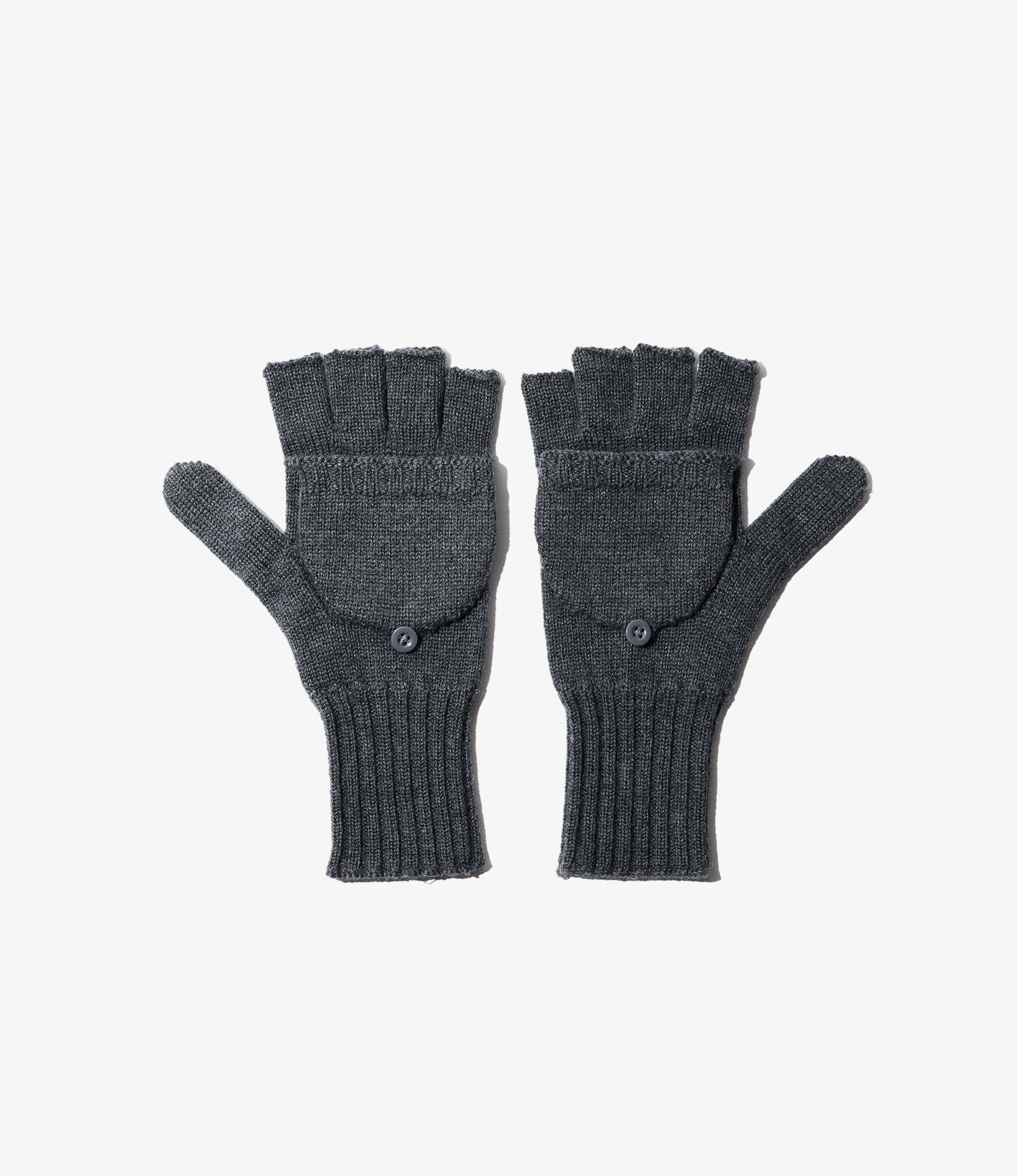 Mitten in Charcoal Wool