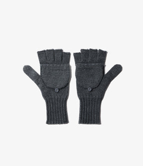 Mitten in Charcoal Wool