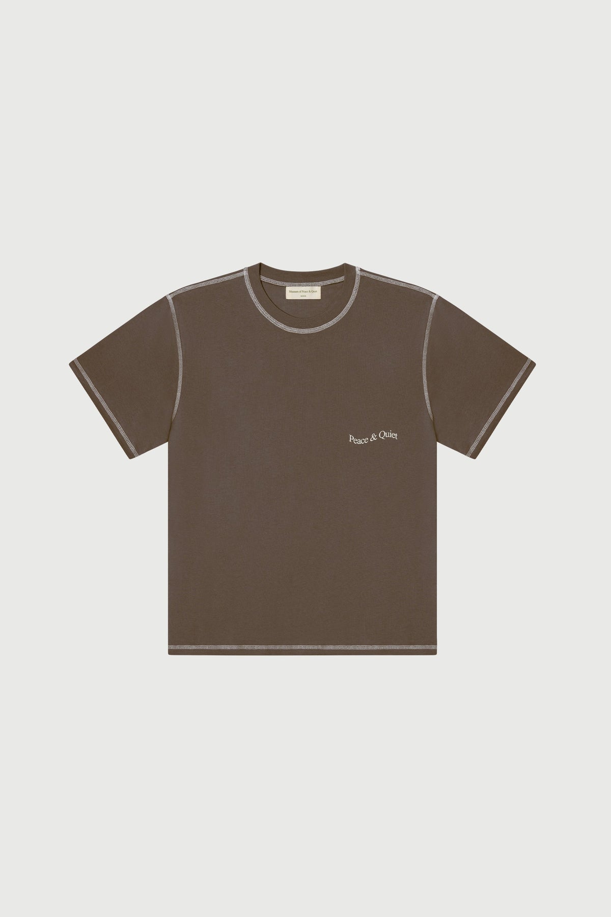 Wordmark Reverse Stitched Tee in Brown