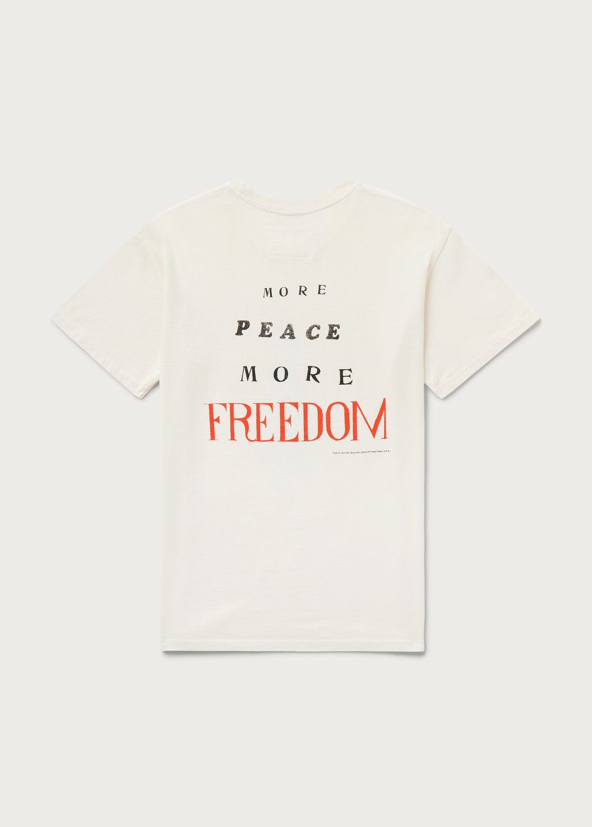 More Peace, More Freedom Tee in Bone