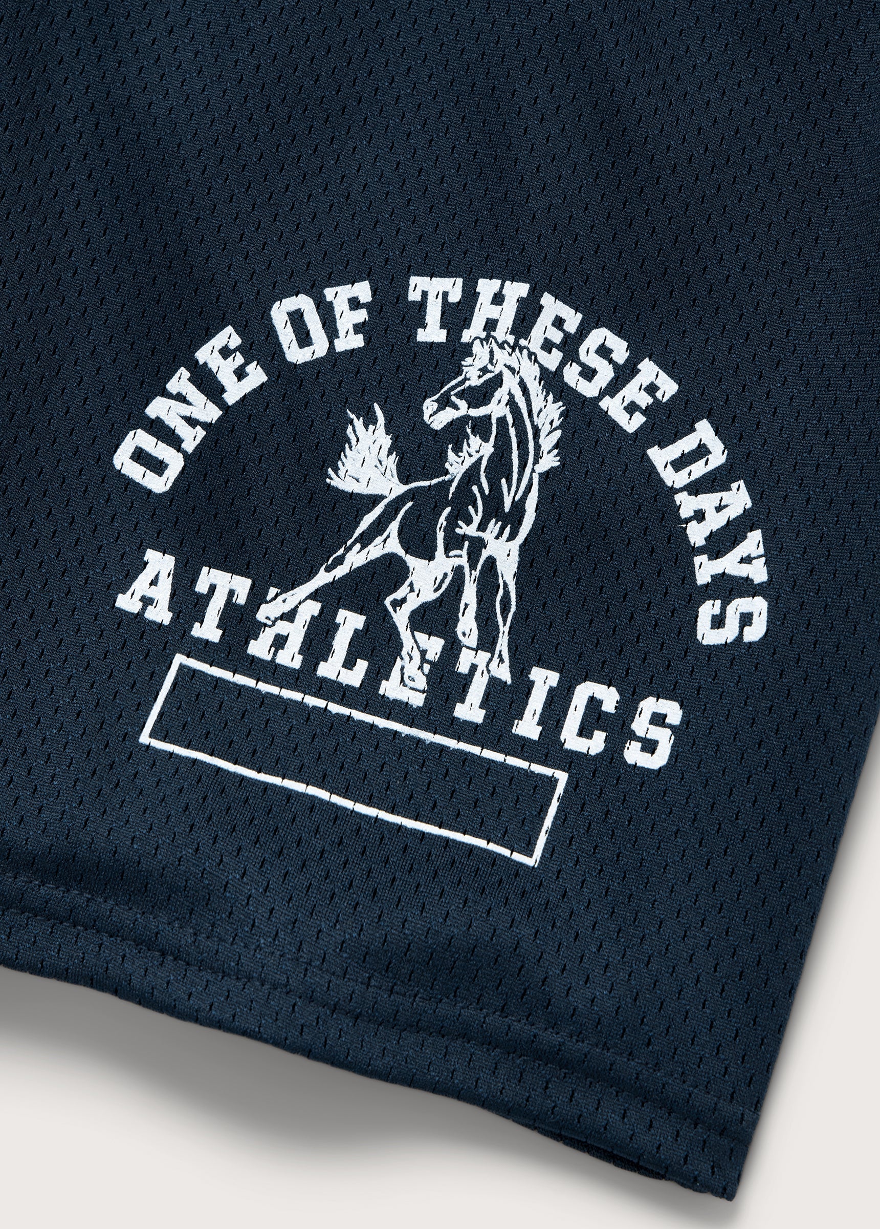 Mustang Athletics Mesh Shorts in Navy