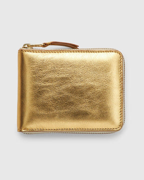 Full Zip Around Wallet in Gold