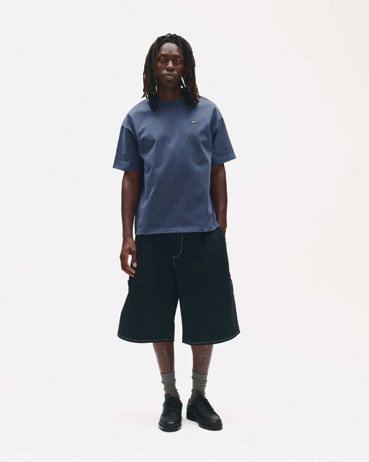 Heavyweight Mini Metal Logo T-Shirt in Marine