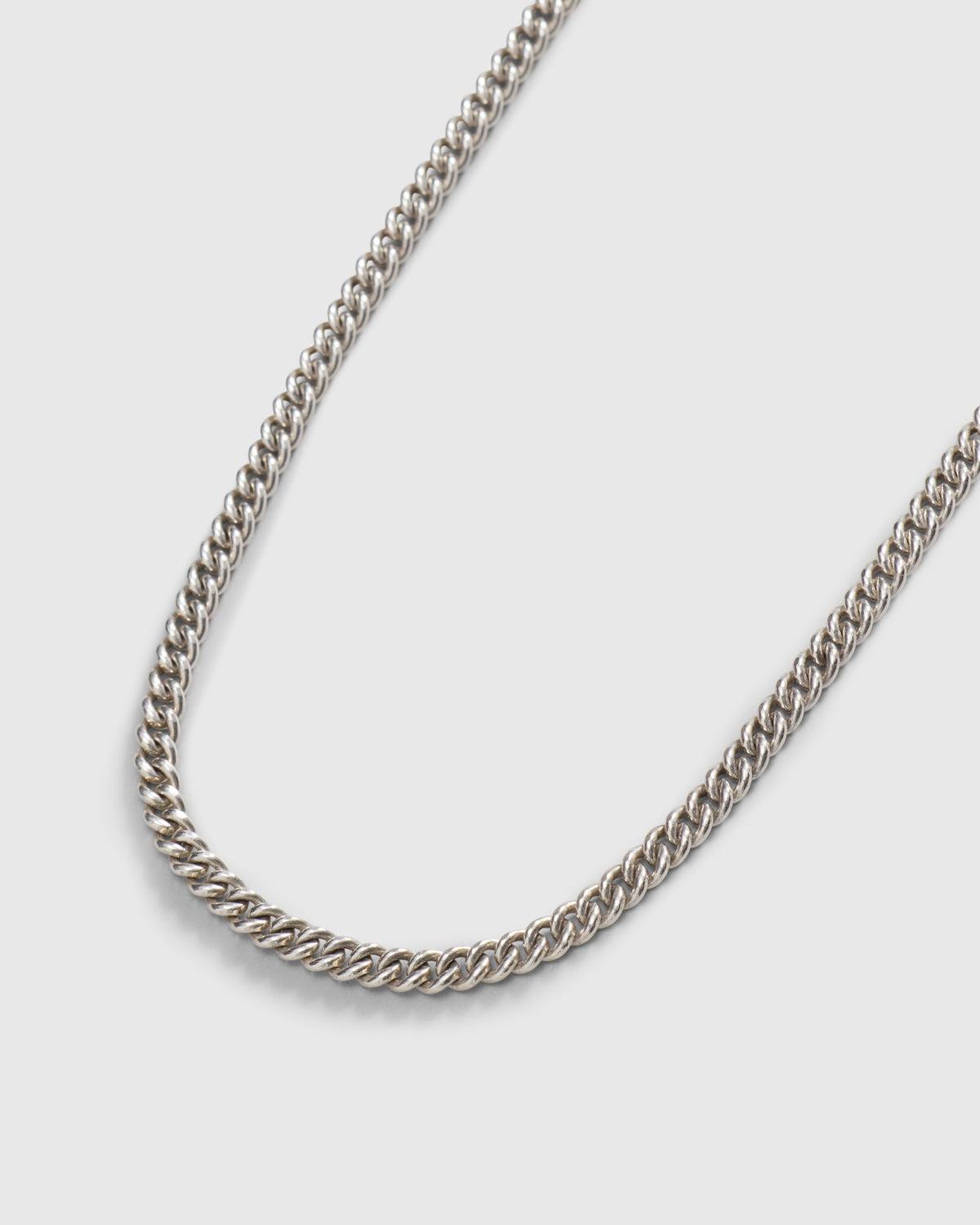 Maple 4MM Curb Chain in Silver 925 Homme Essentials 