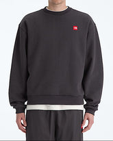 TNF Red Box Crew Neck in Obsidian