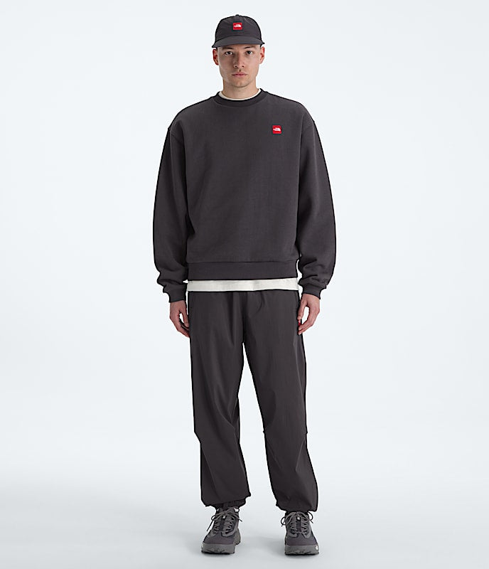 TNF Red Box Crew Neck in Obsidian
