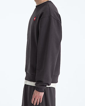 TNF Red Box Crew Neck in Obsidian