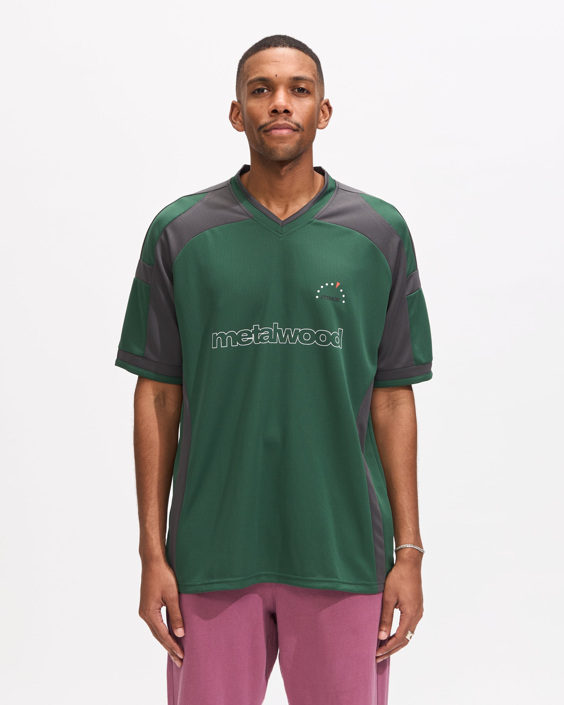 Metalwood Paneled Jersey in Spruce/Tar Homme Essentials