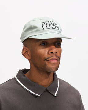 Metalwood Studio Phuk Luzin 6-Panel Strapback Hat in Blue Homme Essentials