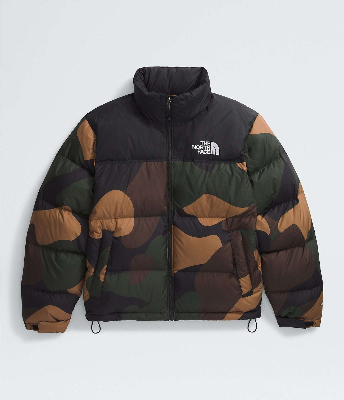 1996 Retro Nuptse Jacket in TNF Black Block Camo Print/ TNF Black