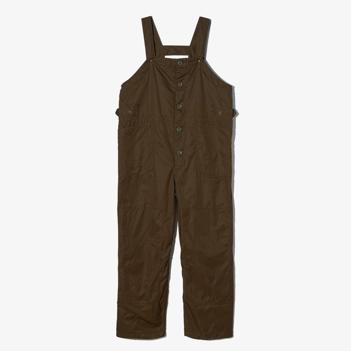Engineered Garments：Overalls Engineered Garments Overalls in Dark Olive Cotton Ventile Twill