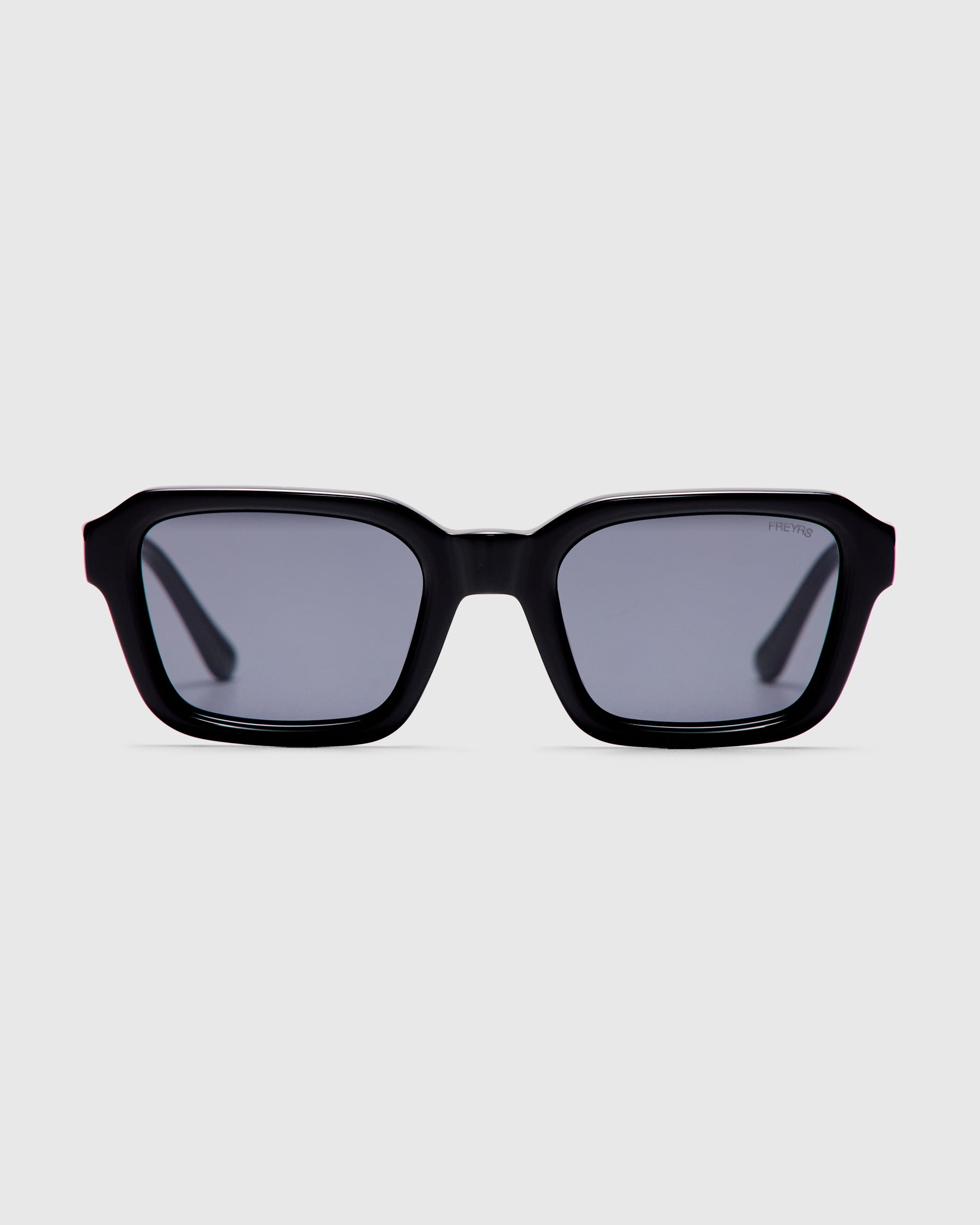 Hudson Unisex Acetate Rectangular Sunglasses in Black