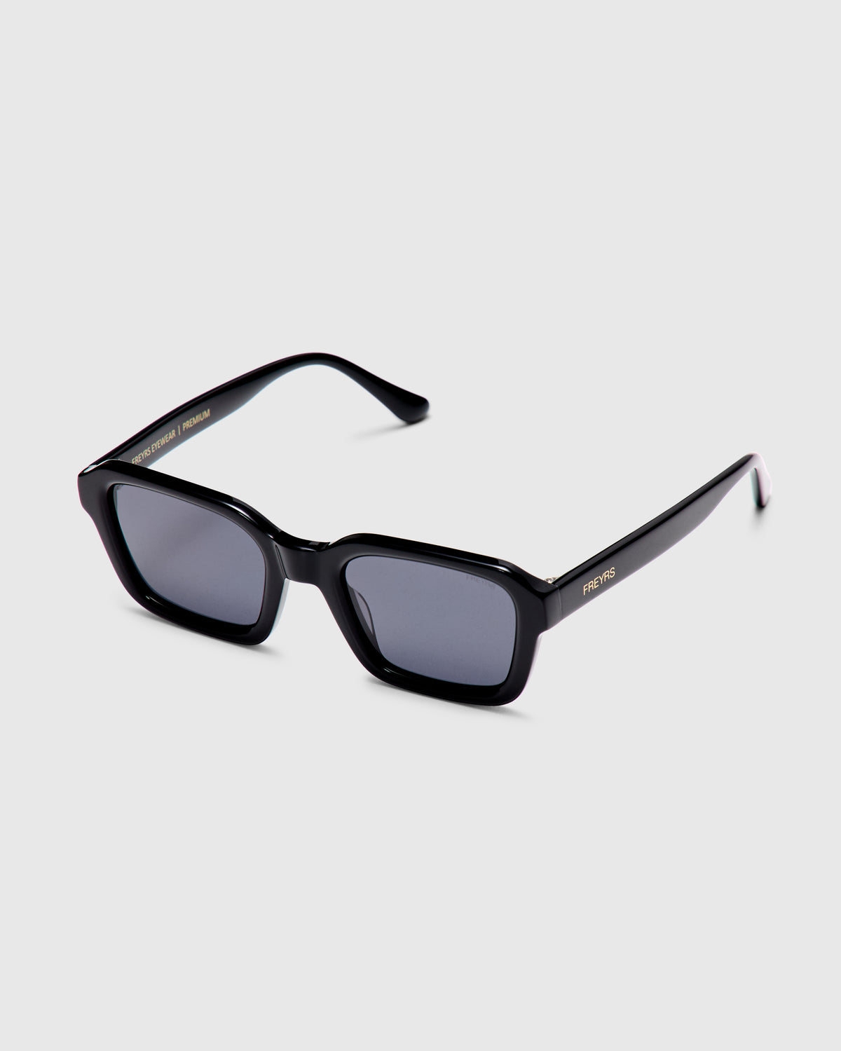 Hudson Unisex Acetate Rectangular Sunglasses in Black