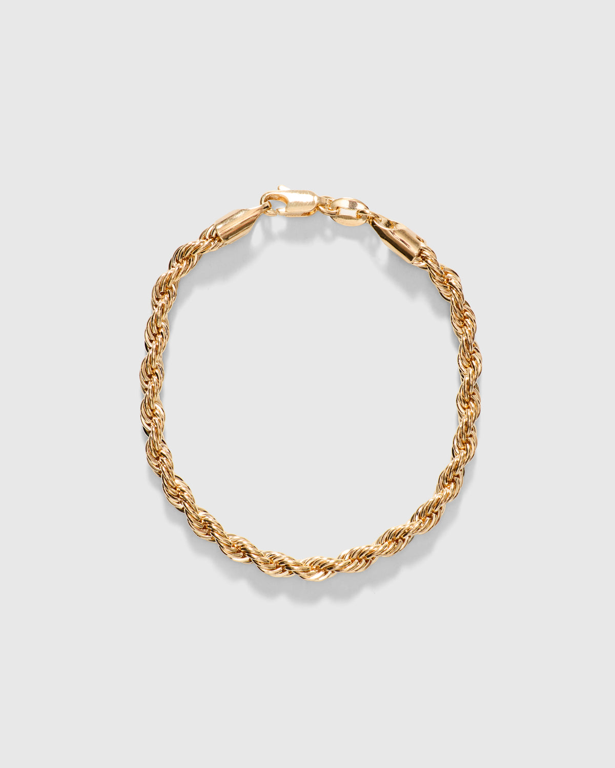 4mm Rope Bracelet in 18k Gold Fill