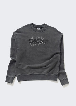 Second Round Crewneck in Washed Black