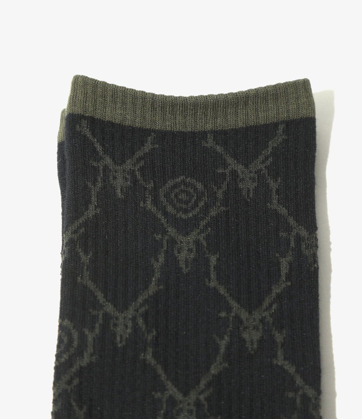 Skull & Target Cotton Jacquard Socks in Black