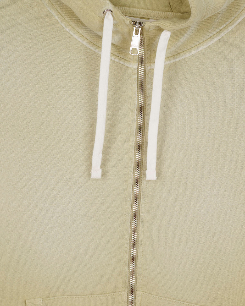 Padded Elbow Zip Up Hoodie in Sand