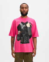 Pleasures Axed T-Shirt in Pink Homme Essentials 