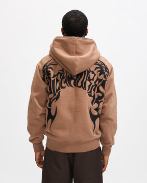 Pleasures Dragon Zip Hoodie in Putty Homme Essentials 