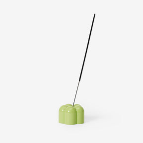 Poppy Candle and Incense Holder in Green